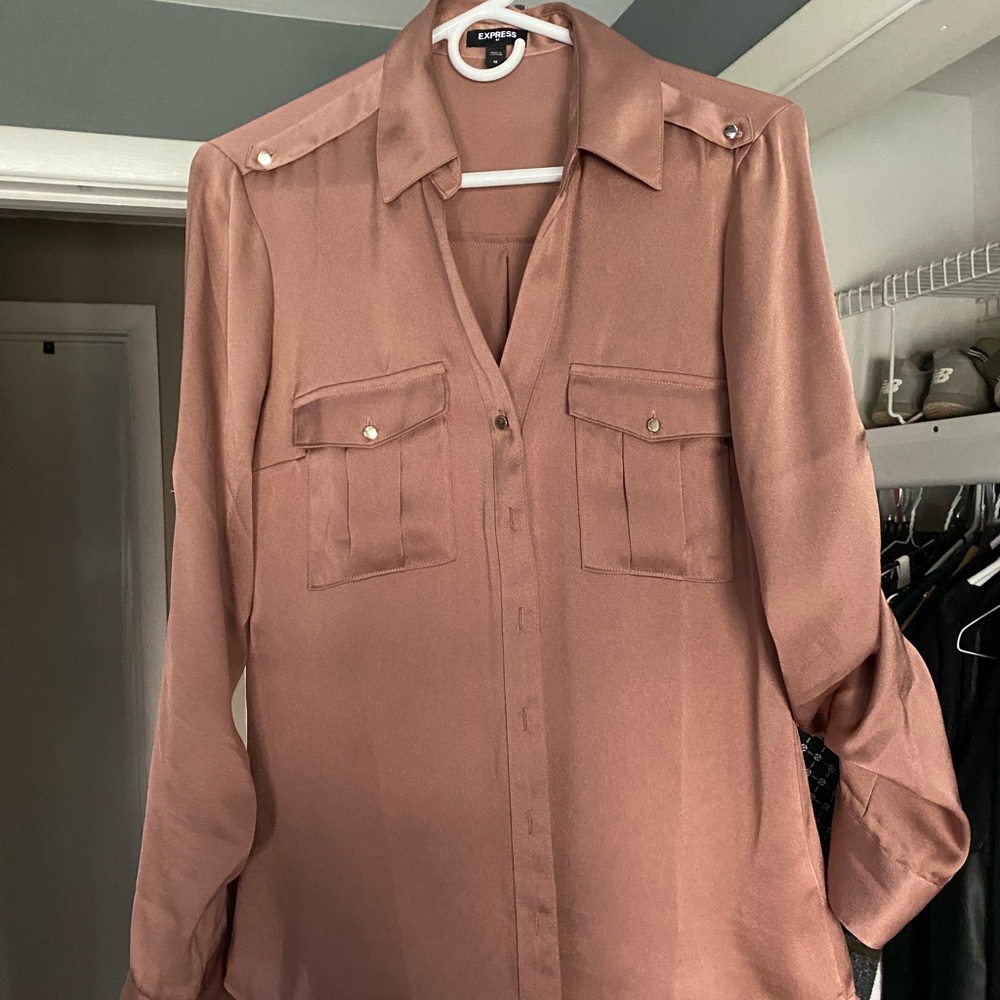 Silk Button Down Blouse